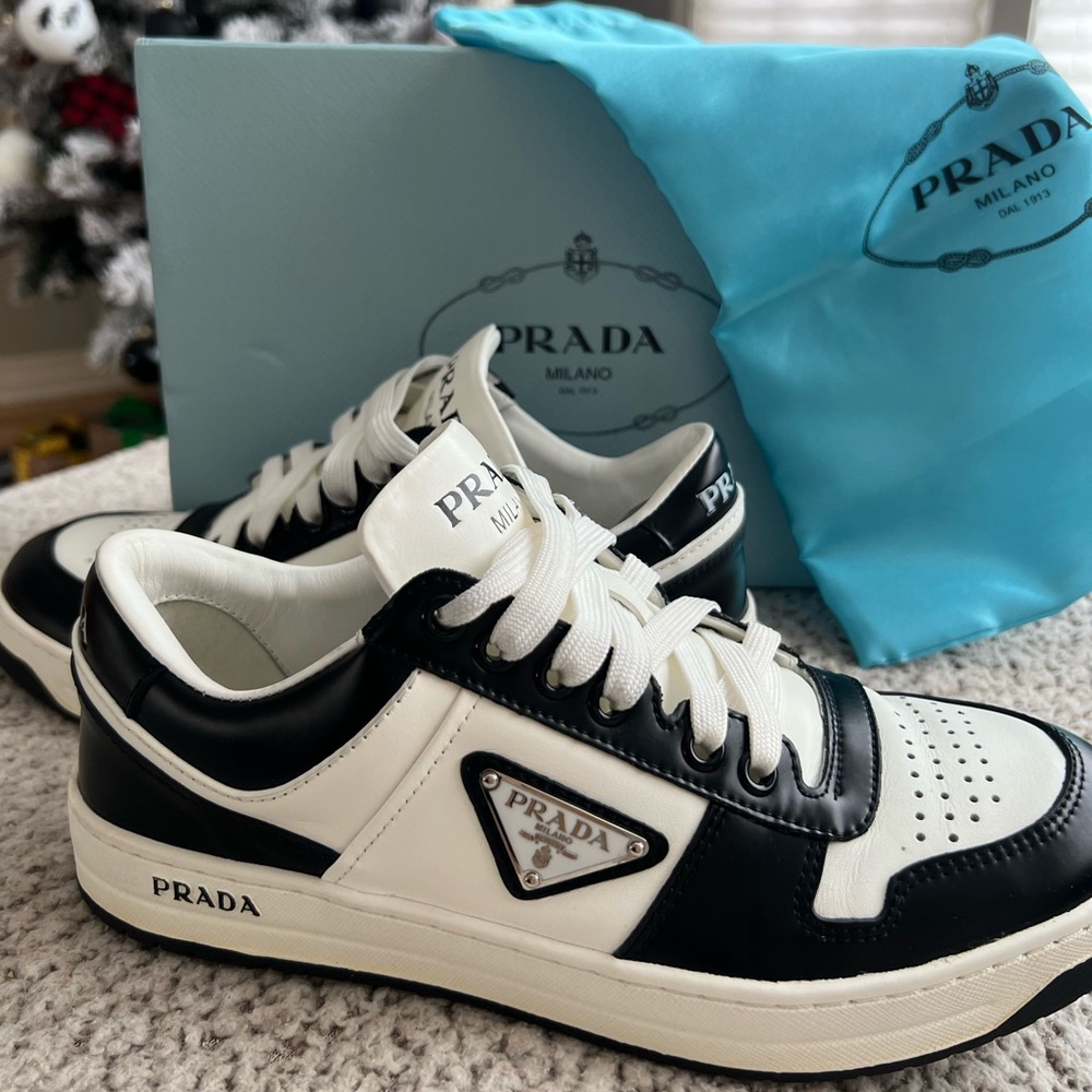 Prada Black and White Women's Sneakers